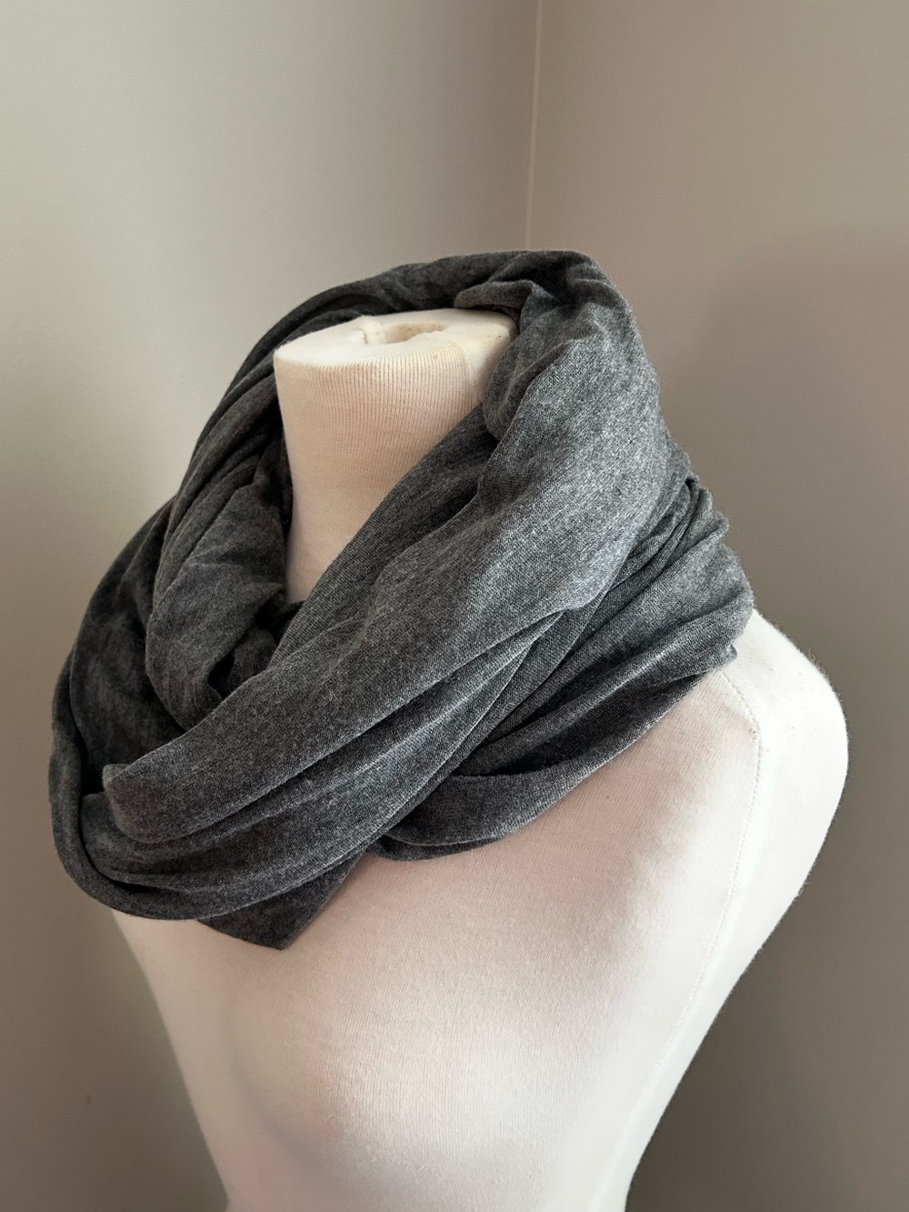 Gray Infinity Scarf - Women's Accessory - Picture 2 of 3